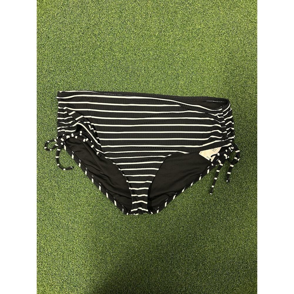 lands end bikini bottom black and white Size XL
